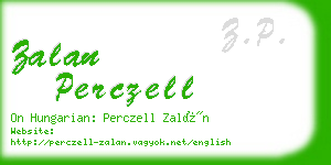 zalan perczell business card